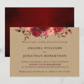 Invitation Dîner de répétition florale de la Bourgogne Marsal (Devant / Derrière)