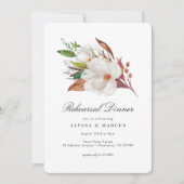 Invitation Dîner de répétition florale de Magnolia (Devant)