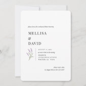 Invitation Dîner de répétition florale élégant (Devant)