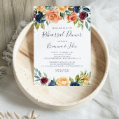 Invitation Dîner de répétition florale élégant