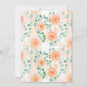 Invitation Dîner de répétition florale Eucalyptus Green Peach (Dos)