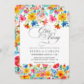 Invitation Dîner de répétition florale Fiesta (Devant / Derrière)