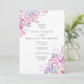 Invitation Dîner de répétition Florale fleur sauvage (Debout devant)