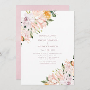 Invitation Dîner de répétition florale Pastel Hues