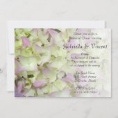Invitation Dîner De Répétition Florale Presque Rose Hydrangea (Devant)