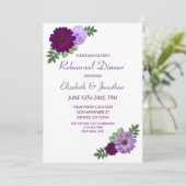 Invitation Dîner de répétition florale Purple Peony (Debout devant)