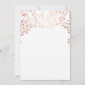 Invitation Dîner de répétition florale rose Gold Baby's Breat (Dos)
