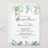 Invitation Dîner de répétition florale tropicale colorée (Devant)
