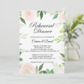 Invitation Dîner de répétition florale tropicale moderne (Debout devant)