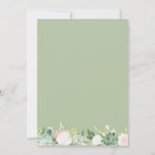 Invitation Dîner de répétition florale tropicale moderne (Dos)