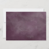 Invitation Dîner de répétition florale violet bordeaux rouge (Dos)