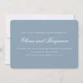 Invitation Dîner de répétition formel Bleu poussiéreux Script (Devant)