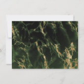 Invitation Dîner de répétition | Géode aquarelle vert émeraud (Dos)