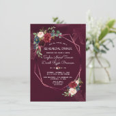 Invitation Dîner de répétition géométrique de la Royal Bourgo (Debout devant)