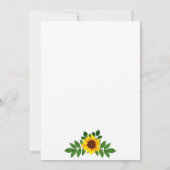 Invitation Dîner de répétition géométrique de tournesol (Dos)