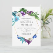 Invitation Dîner de répétition géométrique des orchidées trop (Debout devant)