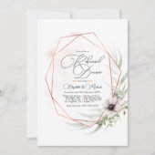 Invitation Dîner de répétition géométrique en bronze rustique (Devant)