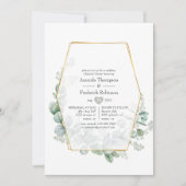 Invitation Dîner de répétition géométrique Silver Sage Eucaly (Devant)