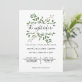 Invitation Dîner de répétition géométrique tropicale verdoyan (Debout devant)