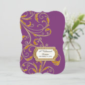 Invitation Dîner de répétition, Glam Old Hollywood Regency (Debout devant)