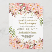 Invitation Dîner de répétition Gold Blush Pink (Devant / Derrière)