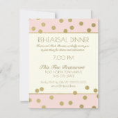 Invitation Dîner de répétition Gold Confetti Dots (Devant)
