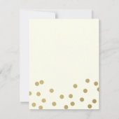 Invitation Dîner de répétition Gold Confetti Dots (Dos)