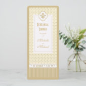 Invitation Dîner de répétition Gold Fleur de Lis (Debout devant)