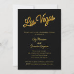 Invitation Dîner de répétition Gold Las Vegas<br><div class="desc">Cette invitation Las Vegas Rehearsal Dinner est accentuée avec un type or brillant sur un arrière - plan noir, ce qui le rend parfait pour un mariage de destination à Las Vegas. Il fait partie de la Gold Las Vegas Sparkles Mariage Collection. Si d'autres éléments de coordination sont nécessaires, il...</div>