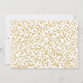 Invitation Dîner de répétition Gold Sparkle Confetti Invitati (Dos)
