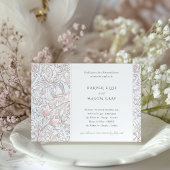 Invitation Dîner de répétition Golden Lily Elegant Morris