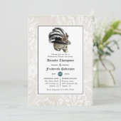 Invitation Dîner de répétition gothique Damask and Lace Maria (Debout devant)