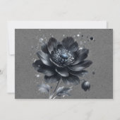 Invitation Dîner de répétition gothique de fleurs noires et d (Dos)