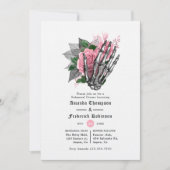 Invitation Dîner de répétition gothique d'Halloween floral ro (Devant)