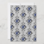 Invitation Dîner de répétition gothique floral et dentelle Ma (Dos)