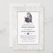 Invitation Dîner de répétition gothique floral et dentelle Ma (Devant)