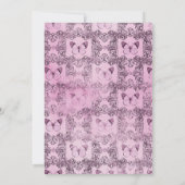 Invitation Dîner de répétition gothique Glam Mauve Raven vint (Dos)