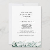 Invitation Dîner de répétition Green and Gold Mountain (Devant)