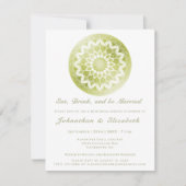 Invitation Dîner de répétition Green Lace Mandala (Devant)