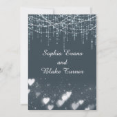 Invitation Dîner de répétition gris et blanc (Dos)