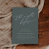 Invitation Dîner de répétition gris-vert tempête