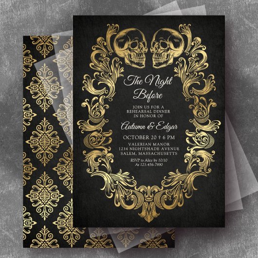 Invitation Dîner de répétition Halloween gothique