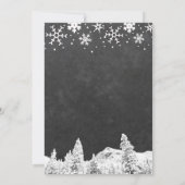 Invitation Dîner de répétition hivernal Chalkboard snowflakes (Dos)