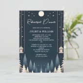 Invitation Dîner de répétition hivernale aux étoiles de neige (Debout devant)