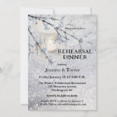 Invitation Dîner de répétition hivernale de neige (Devant)