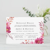 Invitation Dîner de répétition Hot Rose Chrysanthemum (Debout devant)