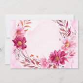 Invitation Dîner de répétition Hot Rose Chrysanthemum (Dos)