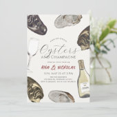 Invitation Dîner de répétition huîtres et champagne (Debout devant)