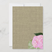 Invitation Dîner de répétition Hydrangea rose 5x7 (Dos)