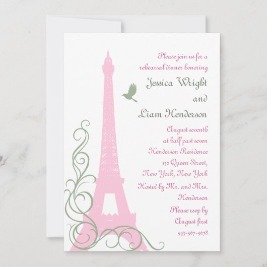 Invitation Dîner de répétition Inséparable (Devant)